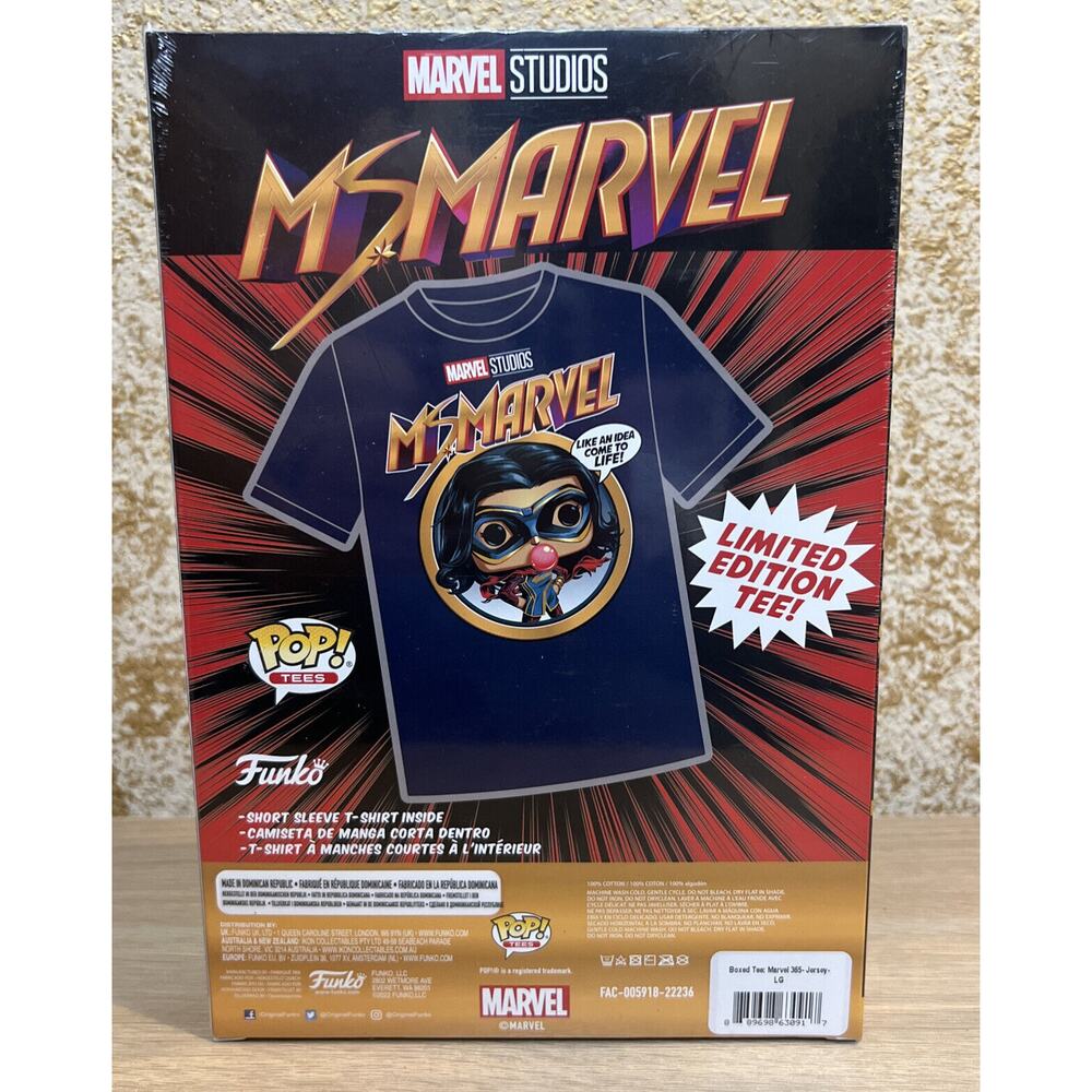 Funko Pop Tees Marvel MS MARVEL T Shirt Size LRG. Unisex Target Exclusive 2022